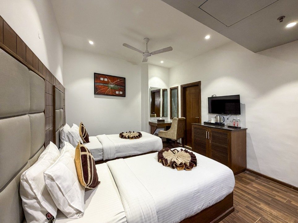 The Executive Twin Room seen from the window, Hotel Sawera Grand, Amritsar